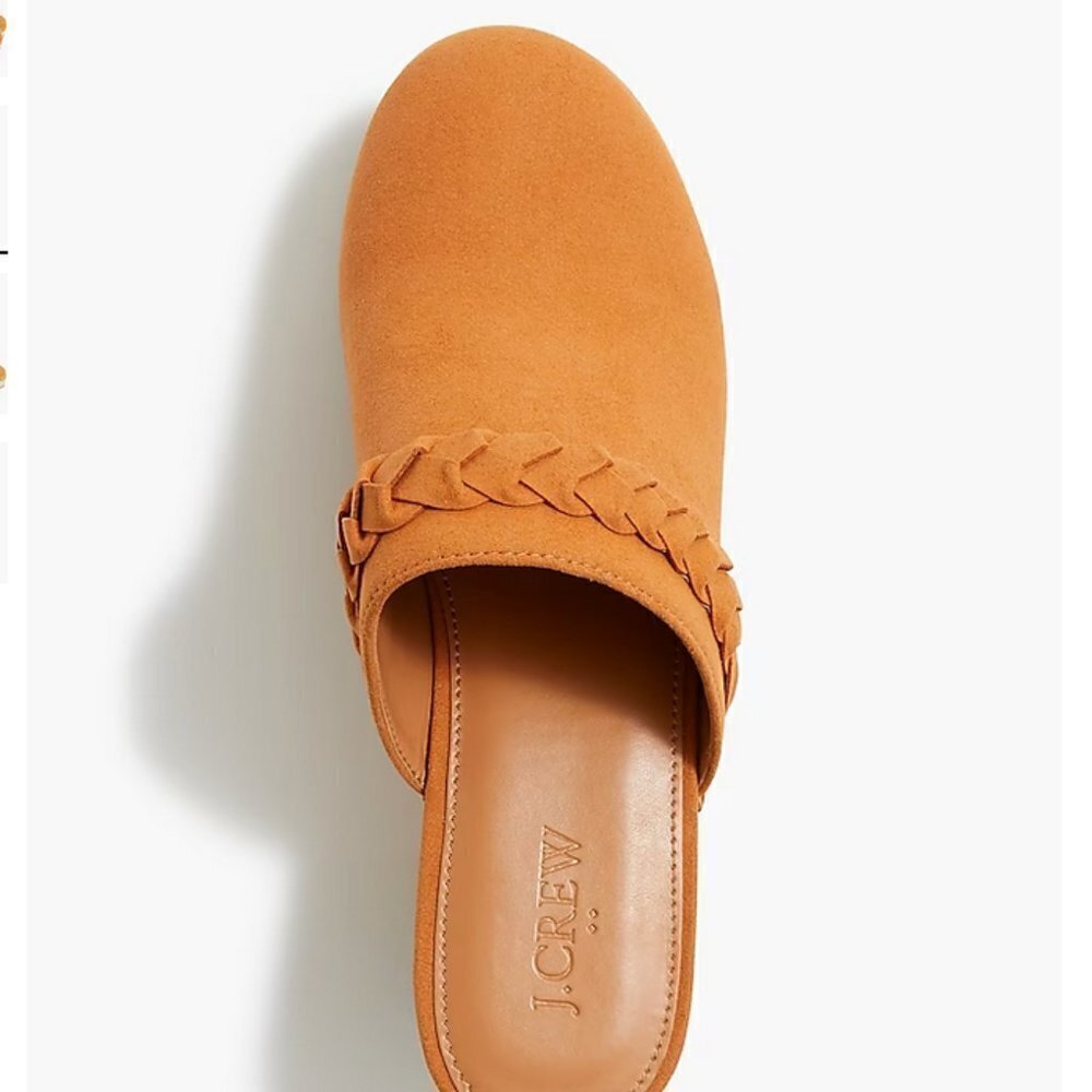 J. Crew Orange Mules with Wooden Heel - Picture 4 of 6